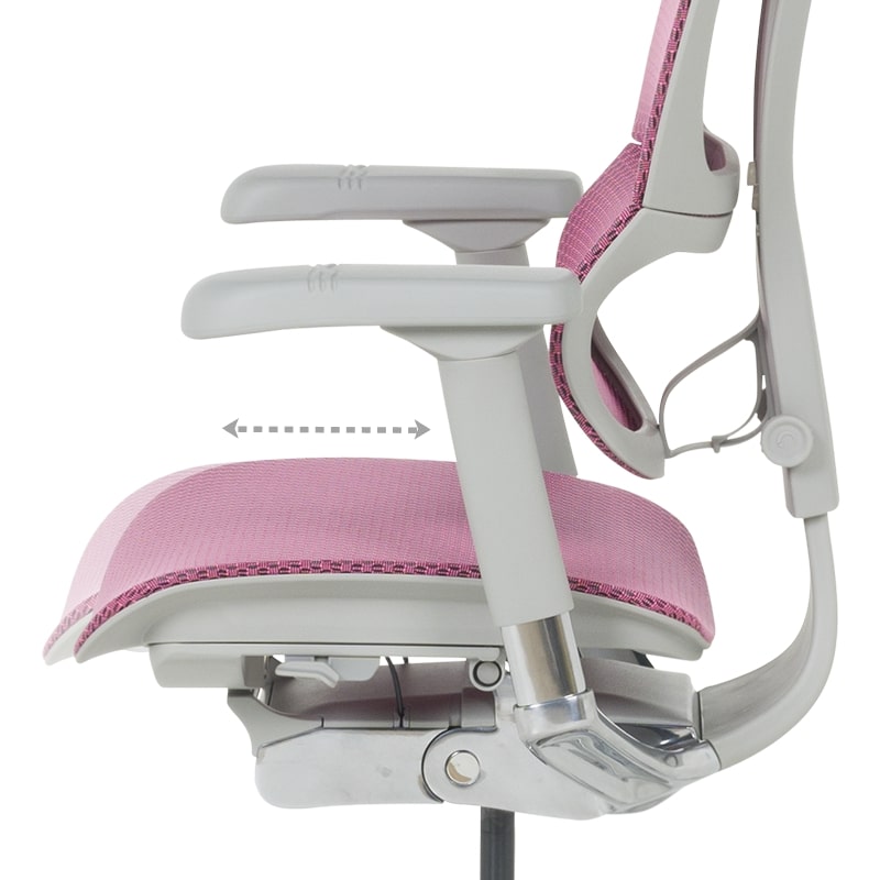 Ергономичен стол IOO Elite 2 сива рамка-розов